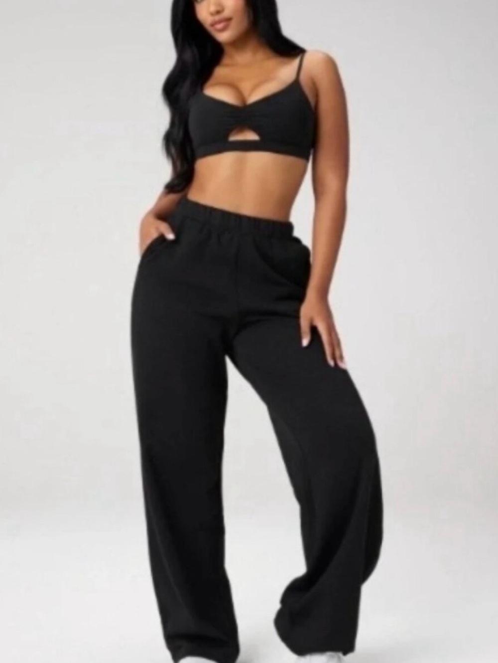 Fabletics Cozy Fleece Wide Leg Sweatpants